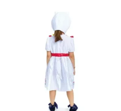 Costume da lama bianco con vestito e cappello per bambino