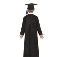Costume da laureato blu e nero per bambini e ragazzi