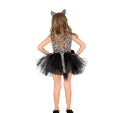 Costume da leopardo con tutù e fiocco per bambina