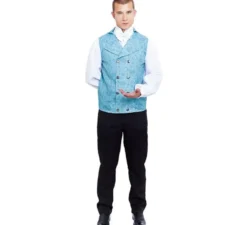 Costume da Lord inglese elegante blu per uomo