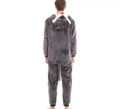Costume da lupo grigio con cappuccio per uomo