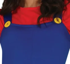 Costume da macchinista rosso per donna