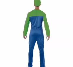 Costume da macchinista verde per uomo
