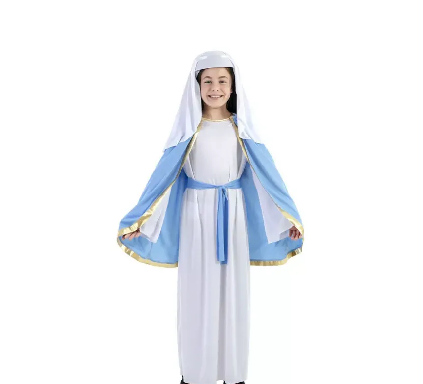 Costume da Madonna con mantello per bambina