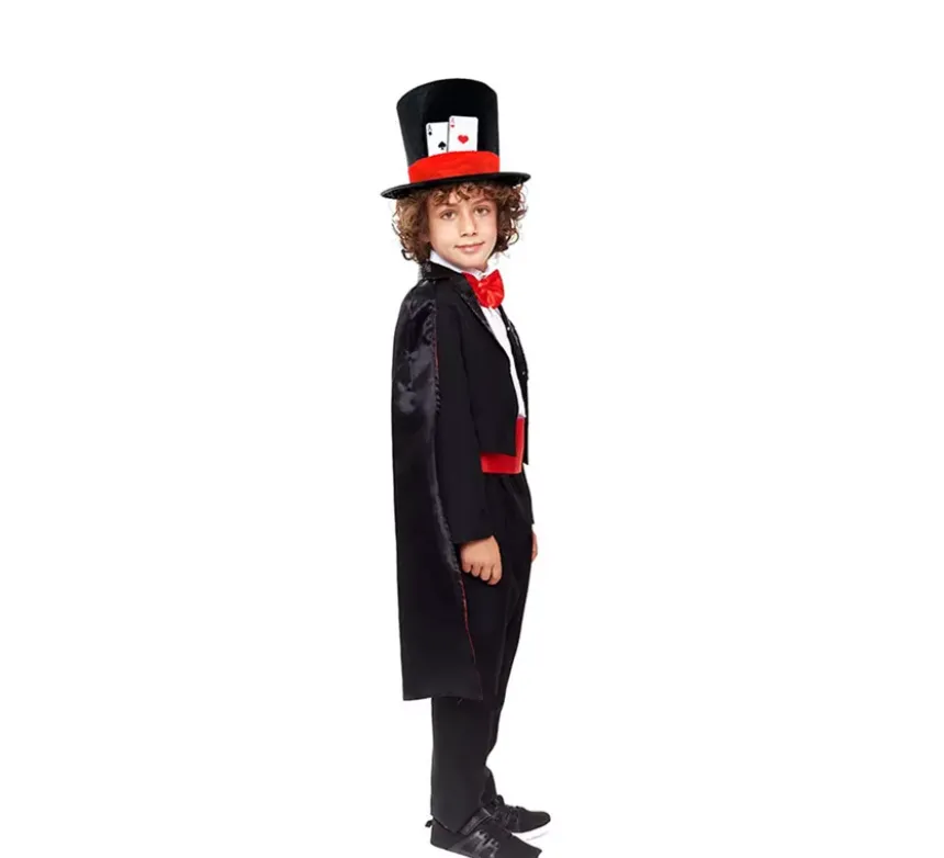 Costume da mago professionista fantasia per bambini