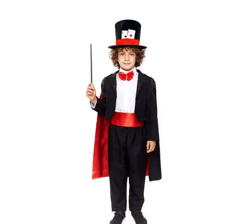 Costume da mago professionista fantasia per bambini