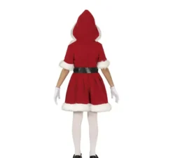 Costume da mamma natalizia con abito con cappuccio per bambina