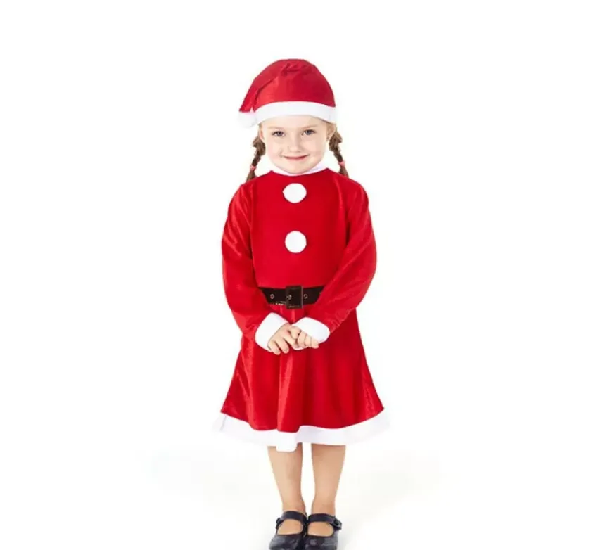 Costume da mamma natalizia per bambina e bambina