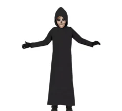 Costume da mantello nero con cappuccio per bambini