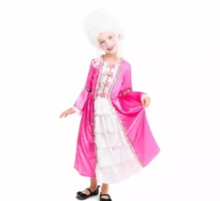 Costume da marchesa vintage rosa per bambina