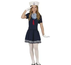Costume da marinaia blu scuro per bambina