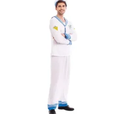 Costume da marinaio bianco anni '60 da uomo