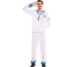 Costume da marinaio bianco anni '60 da uomo