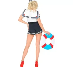 Costume da marinaio con pantaloncini alti per donna