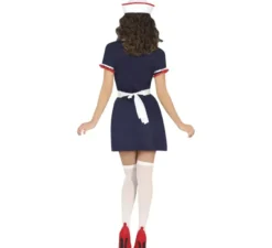 Costume da marinaio di cabina vintage blu per donna