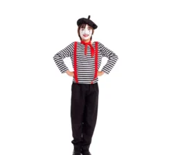 Costume da mimo a righe per bambino