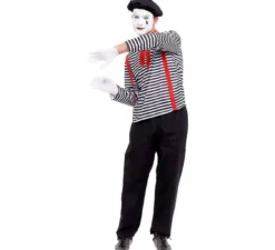 Costume da Mimo a righe per uomo