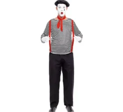 Costume da Mimo a righe per uomo