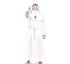 Costume da monaco bianco per uomo