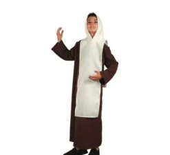 Costume da monaco medievale bianco e marrone per bambino