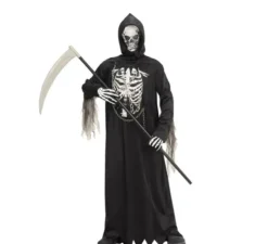 Costume da Morte con Cappuccio o Tunica con Maschera per Bambini
