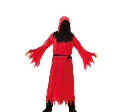 Costume da morto rosso mascherato per ragazzo