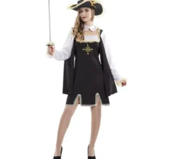 Costume da moschettiere blu per donna