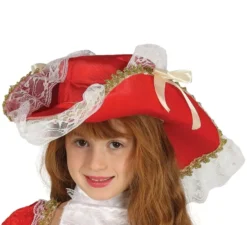 Costume da Moschettiere rosso Giglio per bambina