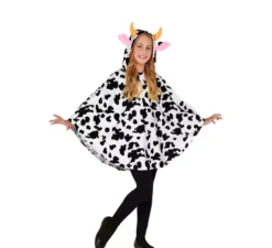 Costume da mucca con cappuccio o poncho per bambini