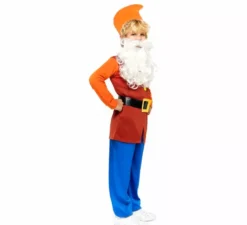 Costume da nano Biancaneve marrone per bambini