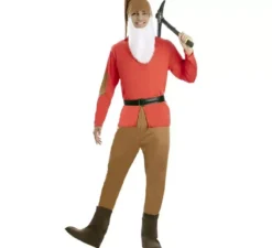 Costume da nano rosso delle fiabe per uomo