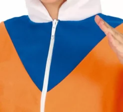 Costume da ninja anime arancione e blu per bambino