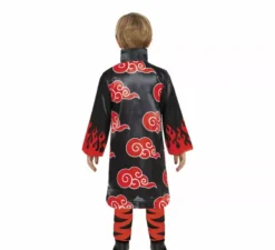 Costume da ninja anime arancione e blu per teenager