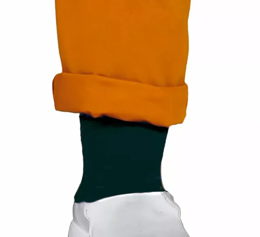 Costume da ninja anime arancione e nero per bambino