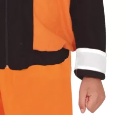 Costume da ninja anime arancione e nero per teenager