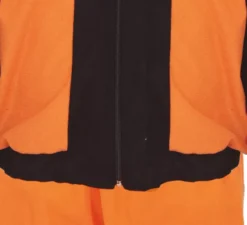 Costume da ninja anime arancione e nero per teenager