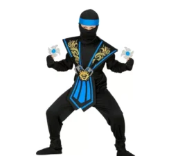 Costume da Ninja Kombat blu per bambino con armi