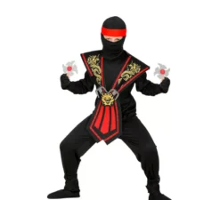 Costume da Ninja Kombat con armi rosso per bambino