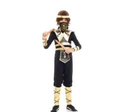 Costume da Ninja Kombat Serpente nero e oro per bambino