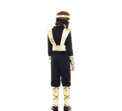 Costume da Ninja Kombat Serpente nero e oro per bambino