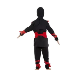 Costume da ninja nero e rosso per bambini