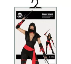 Costume da ninja nero per una donna
