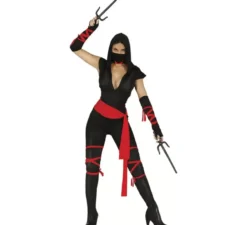 Costume da ninja nero per una donna