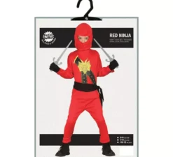 Costume da ninja rosso per ragazzo
