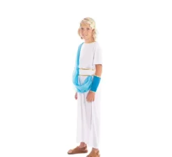 Costume da nobile greco bianco e blu per bambino