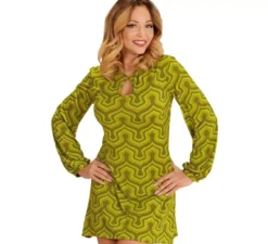 Costume da onde verdi anni '70 per donna