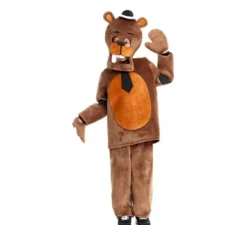 Costume da orsacchiotto spaventoso con guanti per bambino