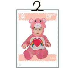 Costume da orso arcobaleno rosa baby