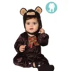 Costume da orso bambino con cappuccio Brown