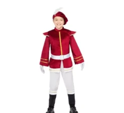 Costume da Paggio reale rosso per bambino